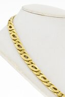 Gouden valkenoog ketting 14 karaat - 55,5 cm