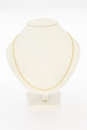 Gouden gevlochten ketting 14 karaat - 50 cm
