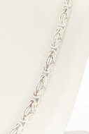 Zilveren koningsketting 925 byzantijns - 56 cm
