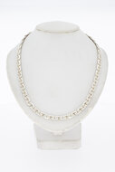Zilveren gourmet collier 925 gewalst - 42,5 cm