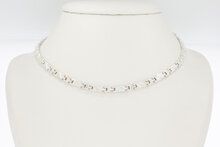 Zilveren schakelcollier 925 dames - 42,5 cm