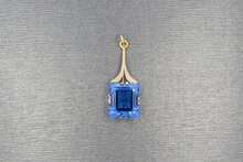 Gouden topaas hanger 14 karaat - 3 cm