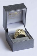 Gouden Mercedes ring 14 karaat met diamant - 21,8 mm
