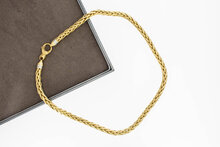 Gouden vossenstaart ketting 14 karaat - 45,4 cm