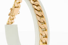 18 karaat ros&eacute;gouden gourmet armband - 20,2 cm