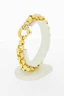 Gouden jasseron armband 18 karaat goud - 21,5 cm