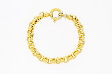 Gouden jasseron armband 18 karaat goud - 21,5 cm