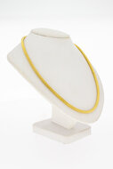 Gouden slangenketting 18 karaat gevlochten - 71,5 cm