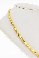 Gouden slangenketting 18 karaat gevlochten - 71,5 cm