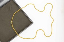 Gouden slangenketting 18 karaat gevlochten - 71,5 cm