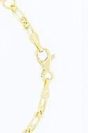 Gouden valkenoog naamarmbandje 18 karaat - 15,5 cm