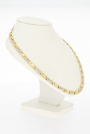 Gouden valkenoog ketting 18 karaat - 54 cm