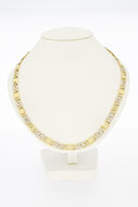 Gouden valkenoog ketting 18 karaat - 54 cm