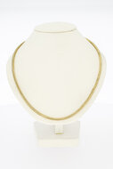 Gouden slangencollier 14 karaat - 42 cm