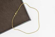 Gouden slangencollier 14 karaat - 42 cm