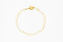 Gouden parelarmband 14 karaat - 21 cm