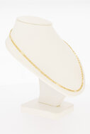 14 karaat geelgouden plaatjesketting  50 cm