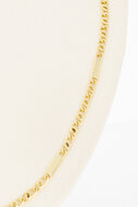 14 karaat geelgouden plaatjesketting  50 cm