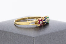 14 karaat geelgouden vintage ring  18,7 mm