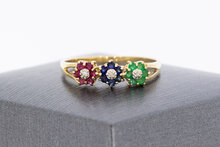 14 karaat geelgouden vintage ring  18,7 mm
