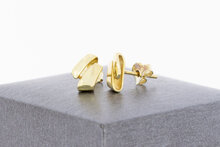 14 karaat gouden fantasie oorstekers  0,9 cm