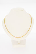 18 karaat geelgouden gourmetketting  60 cm