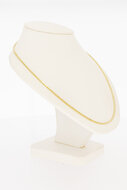 14 karaat gouden ketting met dubbel eindstuk  60,7 cm