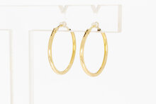 14 karaat gouden oorringen voor dames  1,9 cm