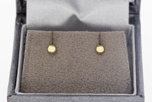 14 karaat geelgouden oorknopjes  3 mm