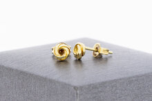 14 karaat gouden fantasie oorknopjes  4,9 mm