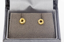 14 karaat gouden fantasie oorknopjes  4,9 mm