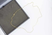 Gouden figaro ketting 14 karaat - 46,7 cm