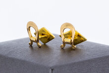 Gouden manchetknopen 18 karaat met diamant