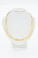 14 Karaat gouden gewalst Gourmet Collier - 40,2 cm