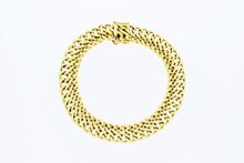 14 Karaat gouden gevlochten armband 20 cm