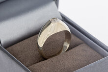 18 karaat gouden ring met diamant 0,45 ct 17 mm