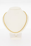 Dames koordketting 14 karaat goud  - 45,5 cm