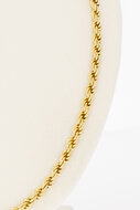 Dames koordketting 14 karaat goud  - 45,5 cm