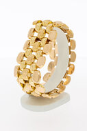 18 karaat brede ros&eacute;gouden armband - 21,1 cm