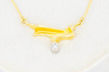 18 Karaat goud dames diamant Collier - 44 cm