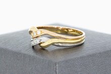 Crossover Diamant ring 585 goud - 18,3 mm