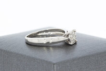 Ring dames 9 karaat (wit) met diamant 0,07 crt - 16 mm (1,9 g)