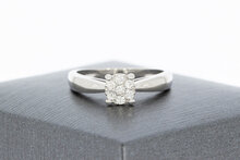 Ring dames 9 karaat (wit) met diamant 0,07 crt - 16 mm (1,9 g)