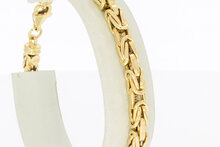 14 karaat gouden byzantijnse koningsarmband - 19,5 cm