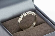 Witgouden ring dames 14 karaat met diamant - 16,1 mm