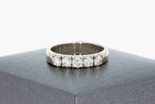 Witgouden ring dames 14 karaat met diamant - 16,1 mm