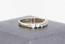 Gouden aanschuifring dames 18 karaat met saffier - 16,8 mm