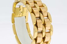 Brede ros&eacute;gouden armband 18 karaat - 18,2 cm