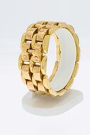 Brede ros&eacute;gouden armband 18 karaat - 18,2 cm