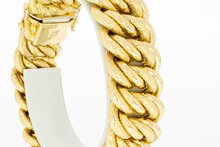 Brede gouden gevlochten armband 18 karaat - 21,2 cm